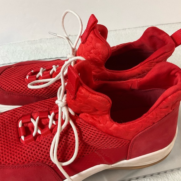 Gianni Bini Rizwell‎ Lace-Up Red Sneakers women’s 8.5 leopard print casual shoe - Picture 12 of 12